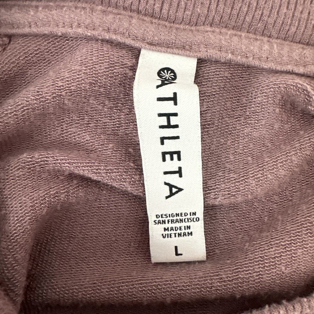 Athleta Sweatshirt‎ Womens Large Purple Pullover Athleisure Boxy Stretch - Picture 6 of 12